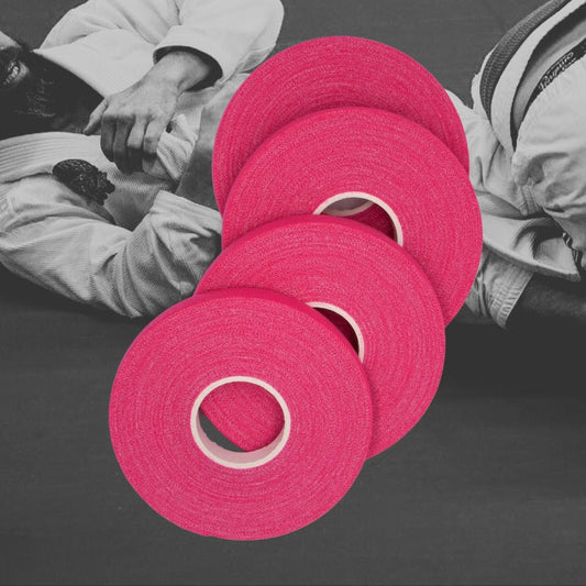 BJJ Finger Tape - Natural Flex 8mm - Funky Pink (4 Rolls) - Sticky Grips picture