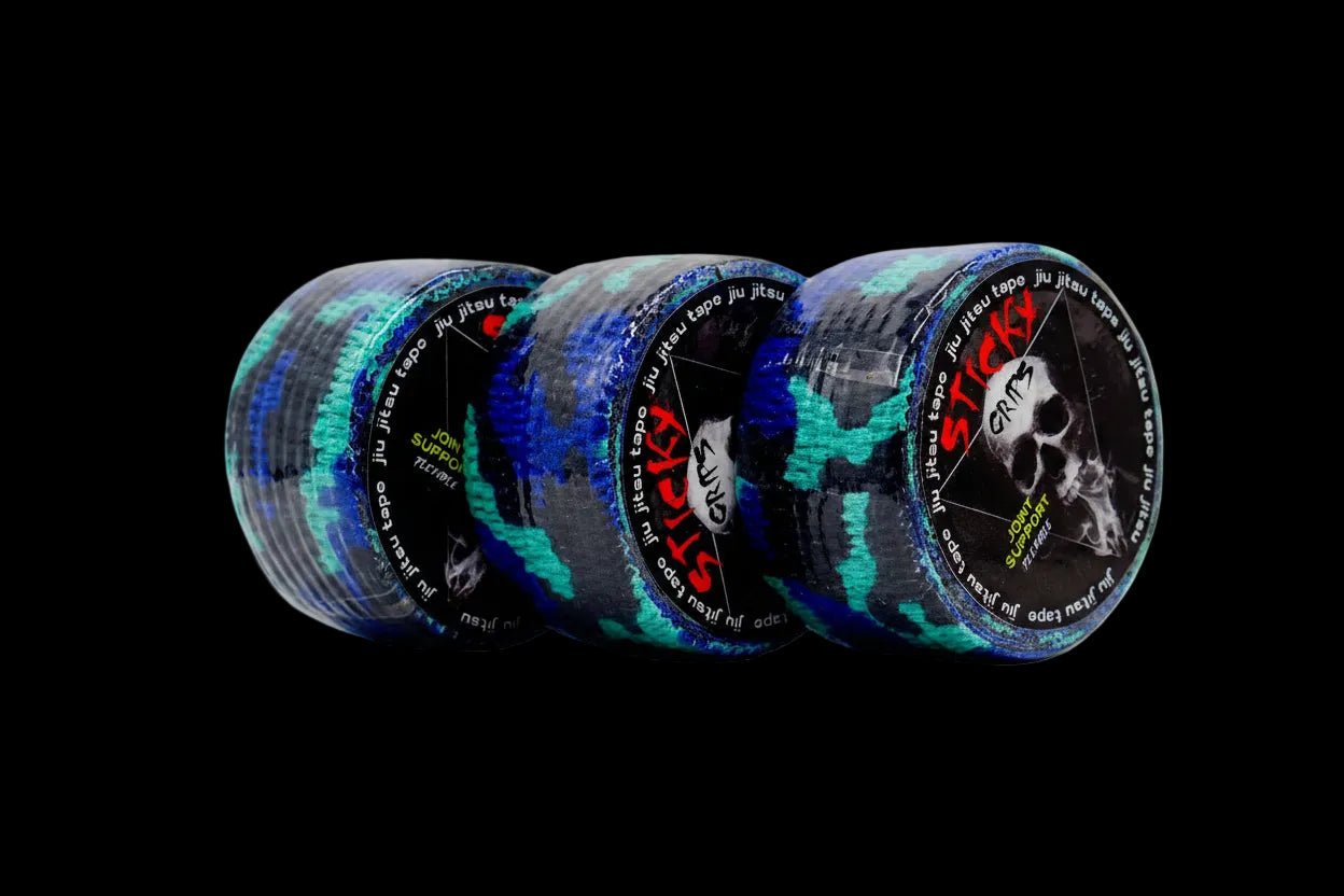 Three colorful yoyo wheels with 'STICKY' branding on a gray background