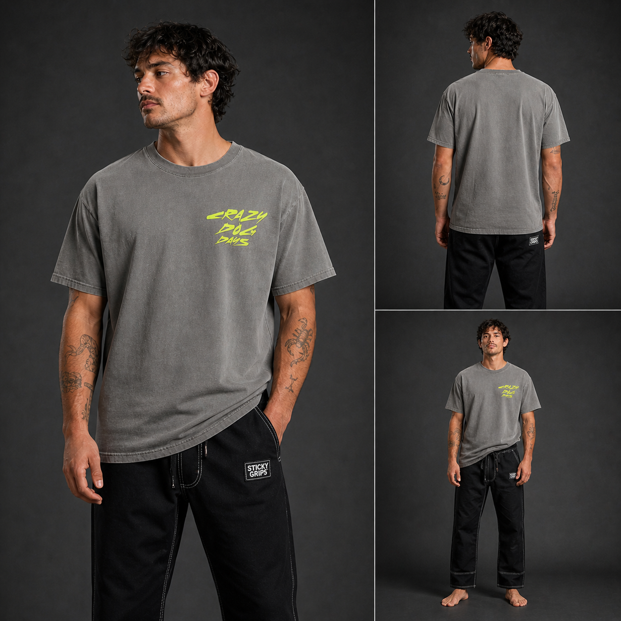 Sticky Grips | Stone Wash Heavy Tee – Dog Days