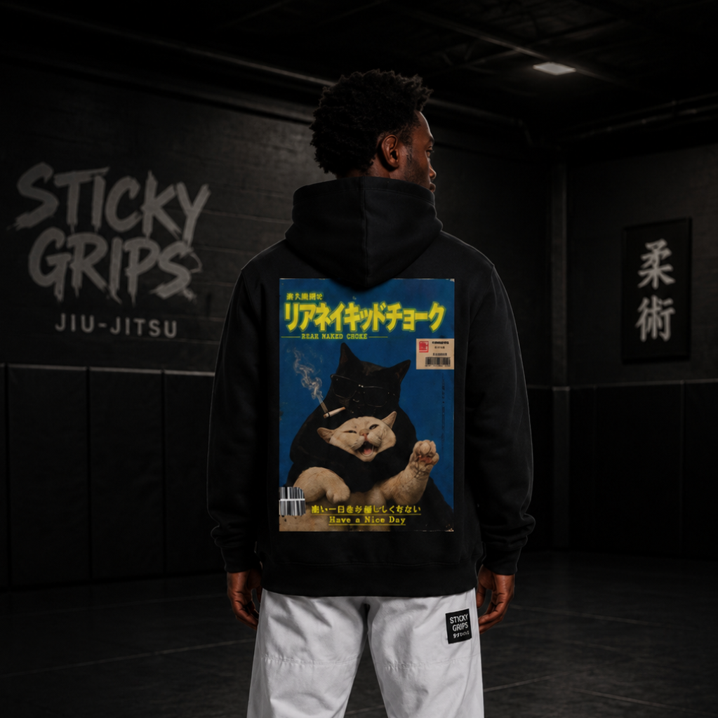 Sticky Grips | Stencil Hood – Rear Naked Choke