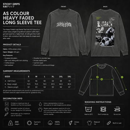 Sticky Grips | Heavy Faded L/S Tee – Collar x Sleeve