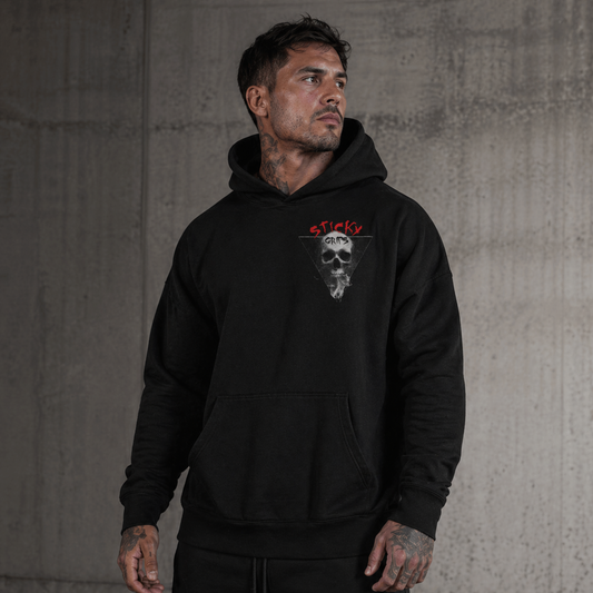Relax Hoodie - Black & Bone | Scull x Smoke