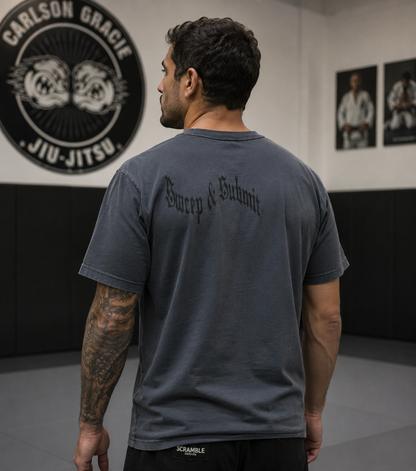 Sticky Grips Heavy Faded Tee – Sweep & Submit