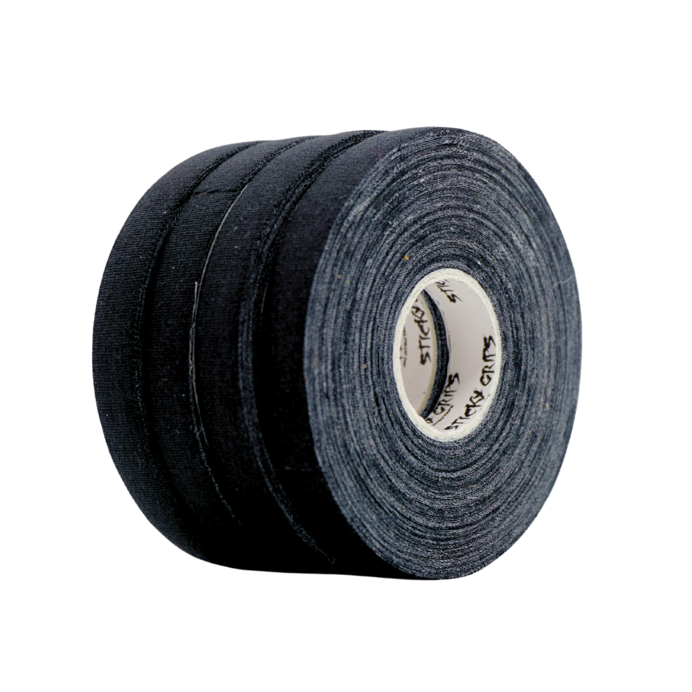 Sticky Grips Pro BJJ Finger Tape 10mm black 4 roll refill pack side view grappling tape