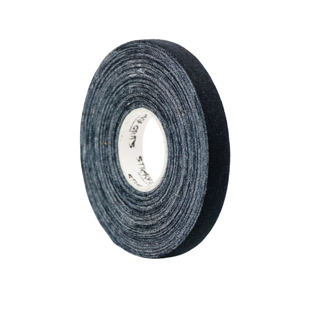 Sticky Grips Pro BJJ Finger Tape 10mm black single roll angled product view