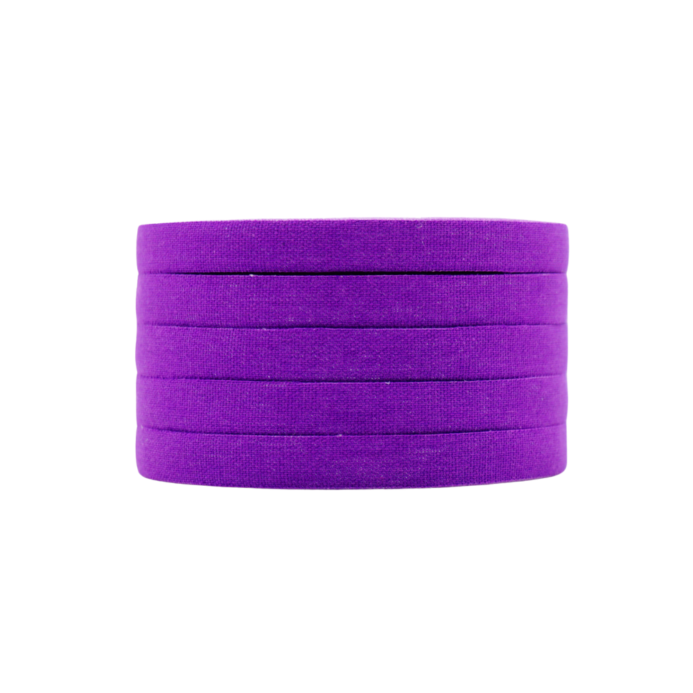 Sticky Grips purple BJJ finger tape 8mm low stretch refill pack 5 rolls 10m stacked rolls close view